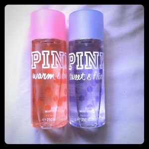 Pink body mists